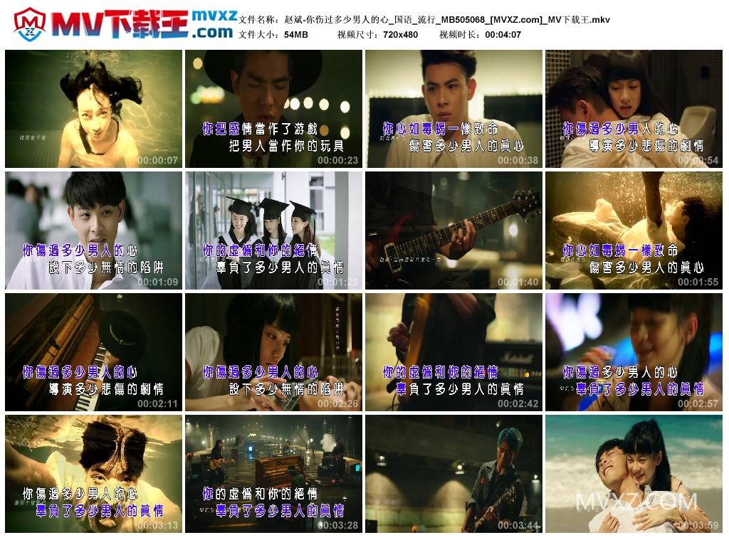 赵斌-你伤过多少男人的心_国语_流行_MB505068